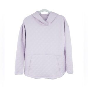 Eddie Bauer Travex Quilted Lavender Purple Hoodie Sweatshirt Polyester Large